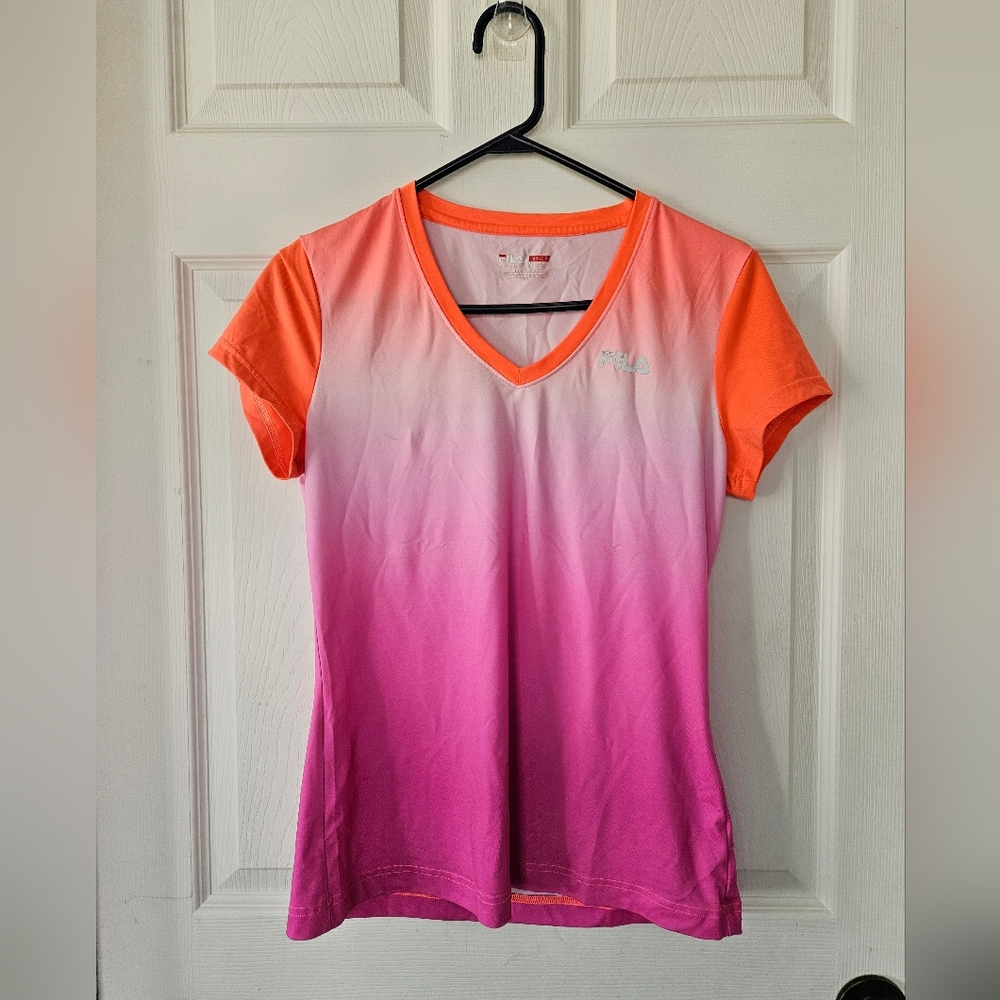 Gradient Pink and Orange Women's Top